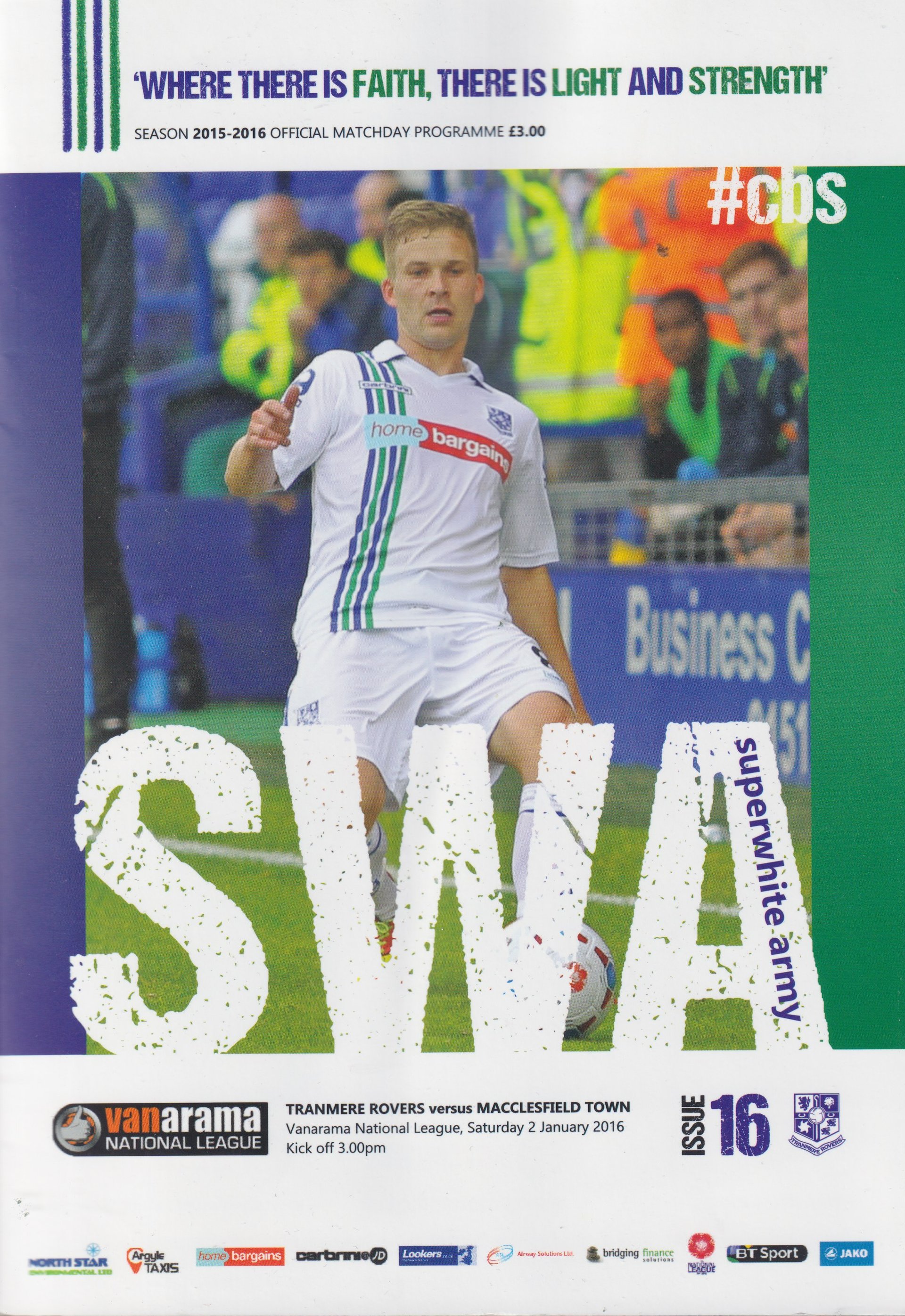 Tranmere Rovers v Macclesfield match programme